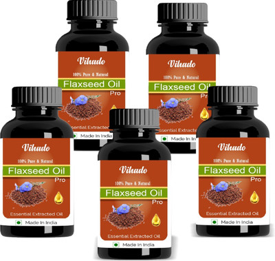 

Vihado Cold Pressed Flaxseed Oil 4X PRO , 15 ML (Pack of 5) (75 ml)(15 ml)