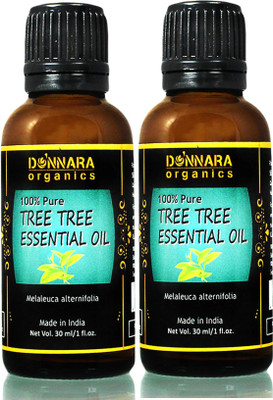 

Donnara Organics 100% Pure Tea Tree Essential oil- Natural & Undiluted Combo pack of 2 bottles of 30 ml(60 ml)(60 ml)