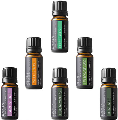

Kis Oil'S Aromatherapy Top 6 100% Pure Therapeutic Grade Basic Sampler Essential Oil(10 ml)
