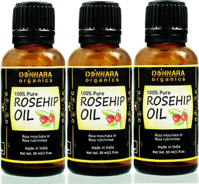 

Donnara Organics 100% Pure Rosehip oil- Natural & Undiluted Combo pack of 3 bottles of 30 ml(90 ml)(90 ml)