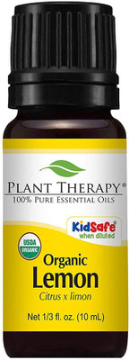 

Plant Therapy USDA Certified Organic Lemon Essential Oil. 100% Pure, Undiluted, Therapeutic Grade. 10 ml (1/3 oz)(10 ml)