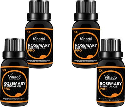 

VIHADO Rosemary Pure Essential Oil 5X FAST (15 ML) (Pack of 4)(15 ml)