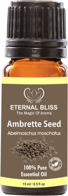 

Eternal Bliss Ambrette Seed Essential Oil - Pure Natural Aromatherapy & Therapeutic Grade Oil For Skin Care & Hair Care Hair Oil (15 ML)(15 ml)