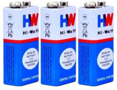 Inditrust 9 Volt  HI-WATT 9V Long Life Carbon Zinc Batteries PACK of 3  Battery