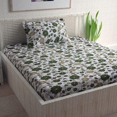 

Divine Casa 104 TC Cotton Single Printed Bedsheet(Pack of 1, Multicolor)
