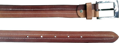 

WalletLee Men Party Brown, Tan Genuine Leather Belt