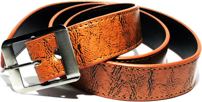 

LAER Men & Women Brown Artificial Leather Belt, Tan