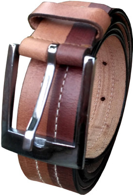 

Tamanna Men Brown, Tan Genuine Leather Belt