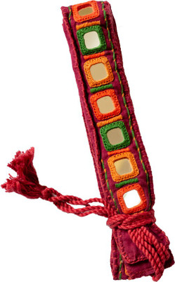 

Lambani Embroidery Women Party Red, Yellow Fabric Belt, Multi