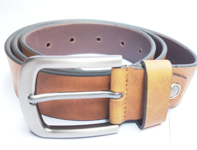 swaggler Men & Women Casual, Formal Tan Genuine Leather Belt