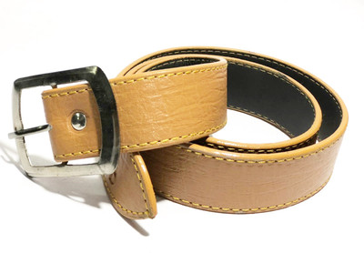 

LAER Men & Women Brown Artificial Leather Belt, Tan