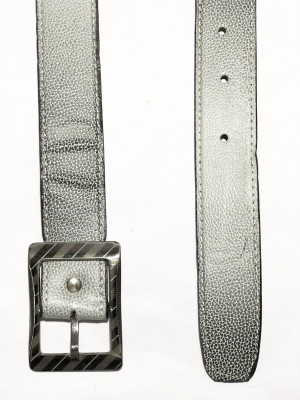 

LAER Men Brown Artificial Leather Belt, Grey