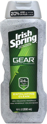 

Irish Spring Gear Body Wash, Exfoliating, 18 Ounce(532 ml)