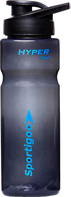 

Sportigoo Translucent Gym Running Yoga 750 Sipper(Pack of 1, Black, Blue)