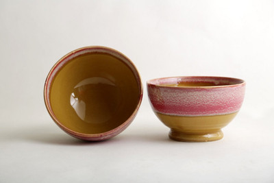 

Caffeine Caffeine Ceramic Handmade Studio Art Influenced 6 inch Cereal Serving Bowls (Set of 2) Ceramic Bowl Set(Beige, Pack of 2)