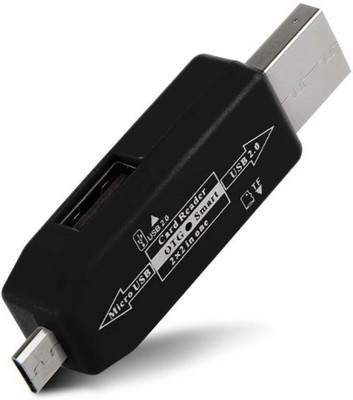 

ZINIZONY OTG SMART CONNECTOR/ On The Go Cable / Micro USB OTG Cable / OTG / Attach To Pendrive, Mouse, Keyboard, Card Reader High Speed™-Type-109 USB Hub (Spider Black) USB Adapter(Black)