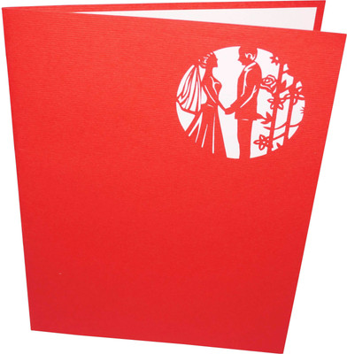 

Indifashion Wedding Day Anniversary Greeting Card(Red, Pack of 1)