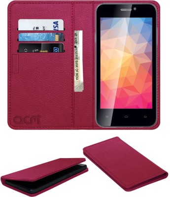 ACM Flip Cover for Iball Andi 4.5 Ripple(Pink, Cases with Holder, Pack of: 1)