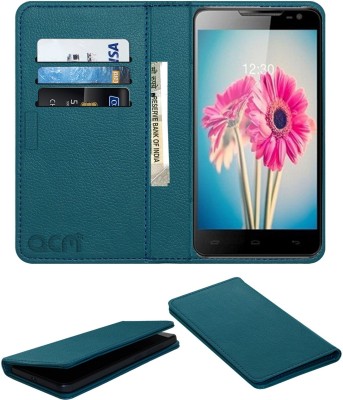 ACM Flip Cover for Lava Iris 504q(Blue, Cases with Holder, Pack of: 1)
