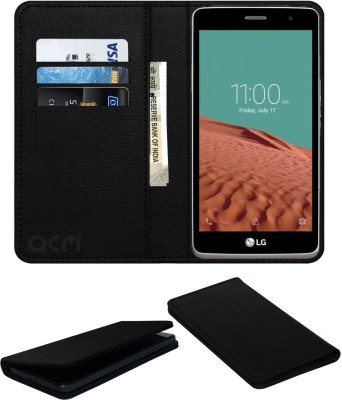 ACM Flip Cover for Lg Max X160(Black, Cases with Holder, Pack of: 1)