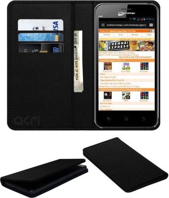 ACM Flip Cover for Micromax Bolt A40(Black, Cases with Holder, Pack of: 1)