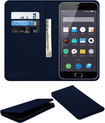 ACM Flip Cover for Meizu M2 4g(Blue, Cases with Holder, Pack of: 1)