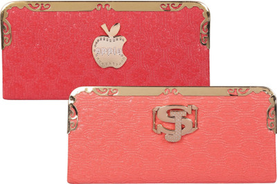 

Fashonic Casual Pink, Red Clutch