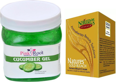 

Pink Root CUCUMBER GEL 500ML WITH NATURE'S ESSENCE 43G GOLD BLEACH(Set of 2)