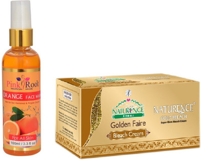 

Pink Root ORANGE FACE WASH 100ML WITH NATURENCE GOLD BLEACH 200G(Set of 2)