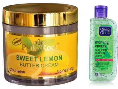 

Pink Root SWEET LEMON CREAM 100G WITH APPLE FACE WASH(Set of 2)