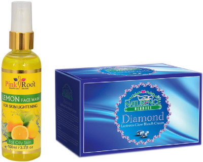 

Pink Root LEMON FACE WASH 100ML WITH NATURENCE DIAMOND BLEACH 200G(Set of 2)