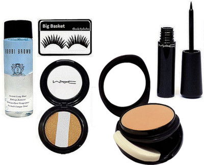 

big Basket Eyelashes,Two Way Compact, Mineralize Eye shadow, Makeup Remover, Liquid Eyeliner(Set of 5)