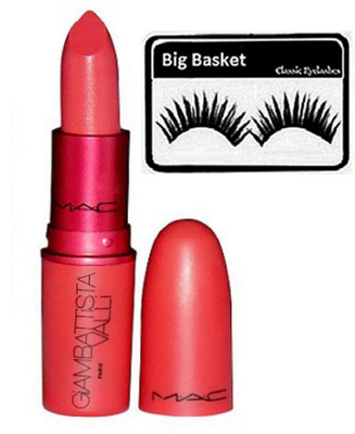 

big basket Eyelashes, Mac Matte Giambattista Longlasting Lipstick(Set of 2)