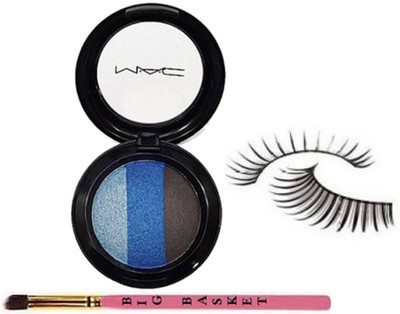 

big basket makeup brush & mac eyeshadow fard a' joues mineralize & eyelashes(Set of 3)