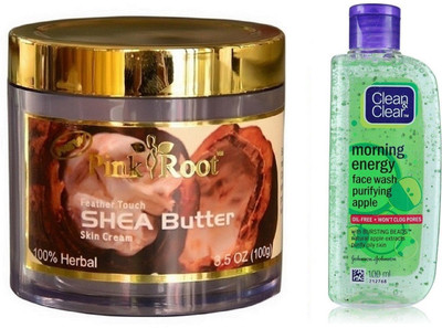Pink Root BUTTER CREAM 100G WITH APPLE FACE WASH(Set of 2)