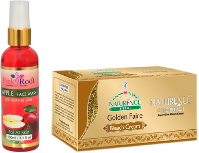 

Pink Root APPLE FACE WASH 100ML WITH NATURENCE GOLD BLEACH 200G(Set of 2)