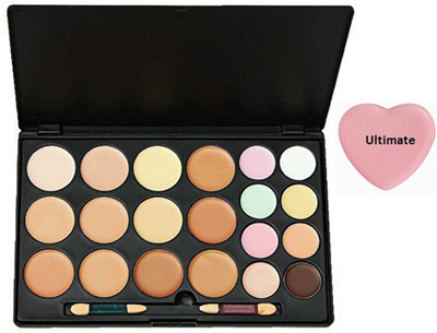 

Ultimate Silicon Puff With mac 20 Shade Concealer Palette(Set of 2)