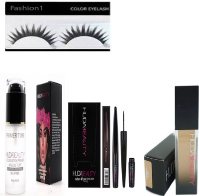 

FASHION 1 Combo sets Eyelash,primer,Eyeliner mascara with Foundation (set of 5)(Set of 5)