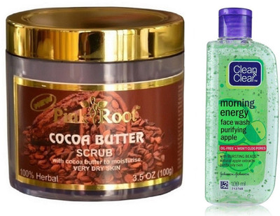 

Pink Root RASPBERRY SCRUB 100G WITH APPLE FACE WASH(Set of 2)