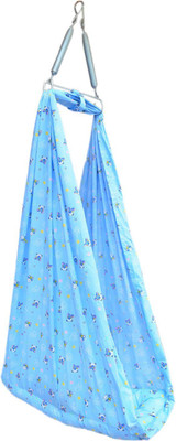 Younique Baby Cradle Swing with Spring set and Mosquito Net-Blue(Blue)