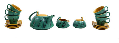 

Caffeine Green Bamboo Stoneware(Green, Pack of 15)