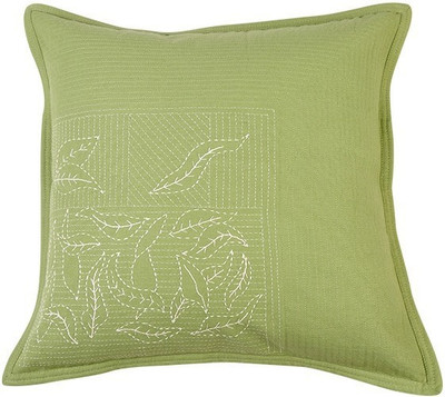 

I Village Embroidered Cushions Cover(40.6 cm*40.6 cm, Green)