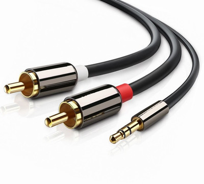 

MV 3.5mm Male to 2 RCA Male Stereo Audio Cable RCA Audio Video Cable(Compatible with Home Theatre, Mobile, Tele Vission, Computer, Black)