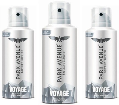 

Park Avenue VOYAGE Pack of 3 (130 ml each) Deodorant Spray - For Men(390 ml, Pack of 3)