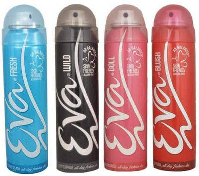 

EVA FRESH WILD DOLL BLUSH Body Spray - For Women(500 ml, Pack of 4)