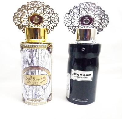 

ARABIYAT KHASHAB AND OUD WHITE AND INTENSE OUD Perfume Body Spray - For Men & Women(400 ml, Pack of 2)