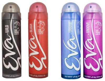 

EVA WILD BLUSH URBANE GROOVE Body Spray - For Women(500 ml, Pack of 4)