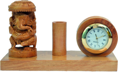 

Craft Trade 1 Compartments Wood Pen Stand(Brown)