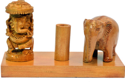 

Craft Trade 1 Compartments Wood Pen Stand(Brown)