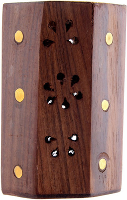 Craft Trade 1 Compartments Wooden Pen Stand(Brown)